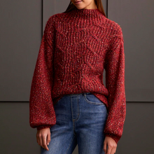 Load image into Gallery viewer, Funnel Neck Sweater - Scarlet
