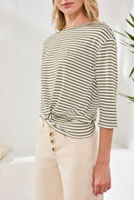 Load image into Gallery viewer, 3/4 Stripe Knot Top - Rainforest (Tribal)

