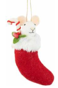 Felt Mouse in Stocking