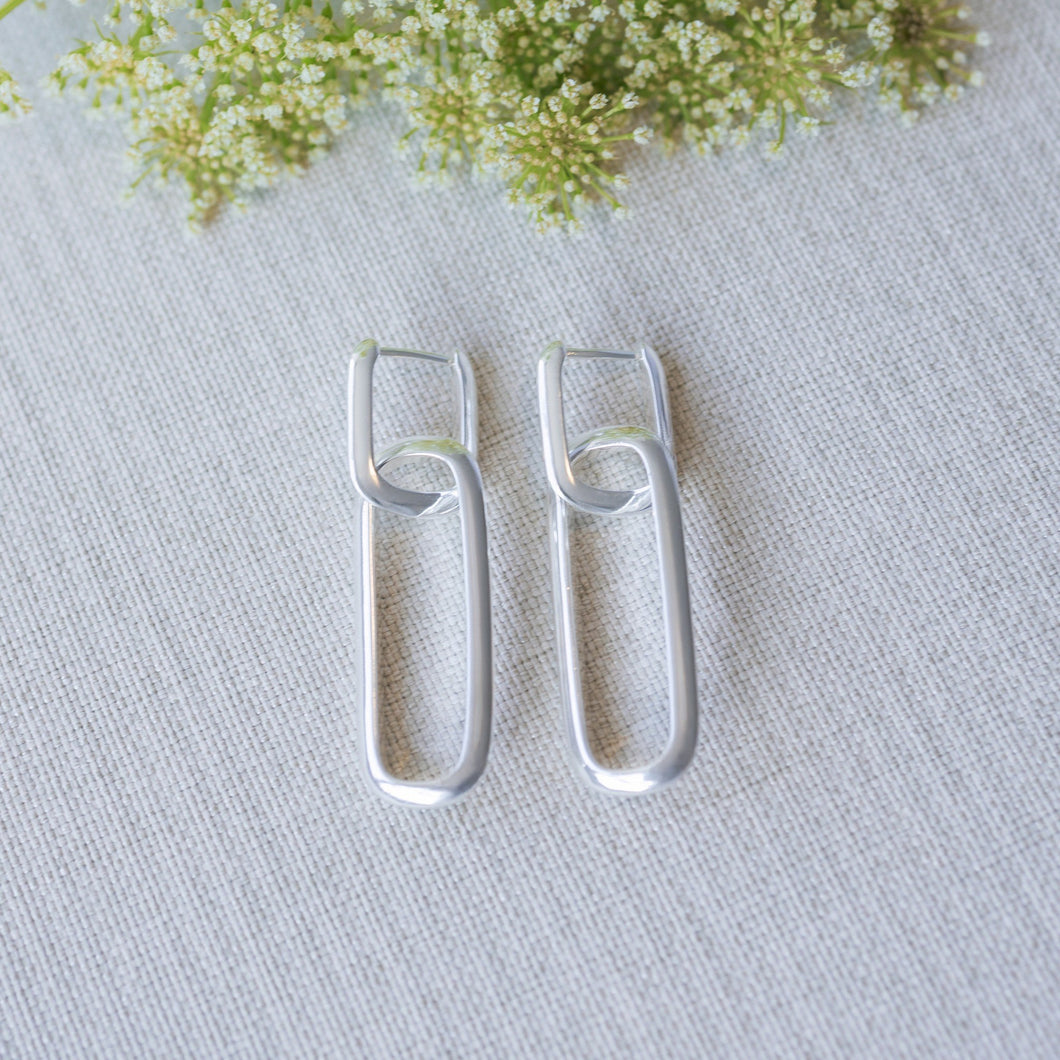 Twofold Earring - Silver Plated