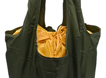 Load image into Gallery viewer, Drawstring Foldable Reusable Shopper - Army
