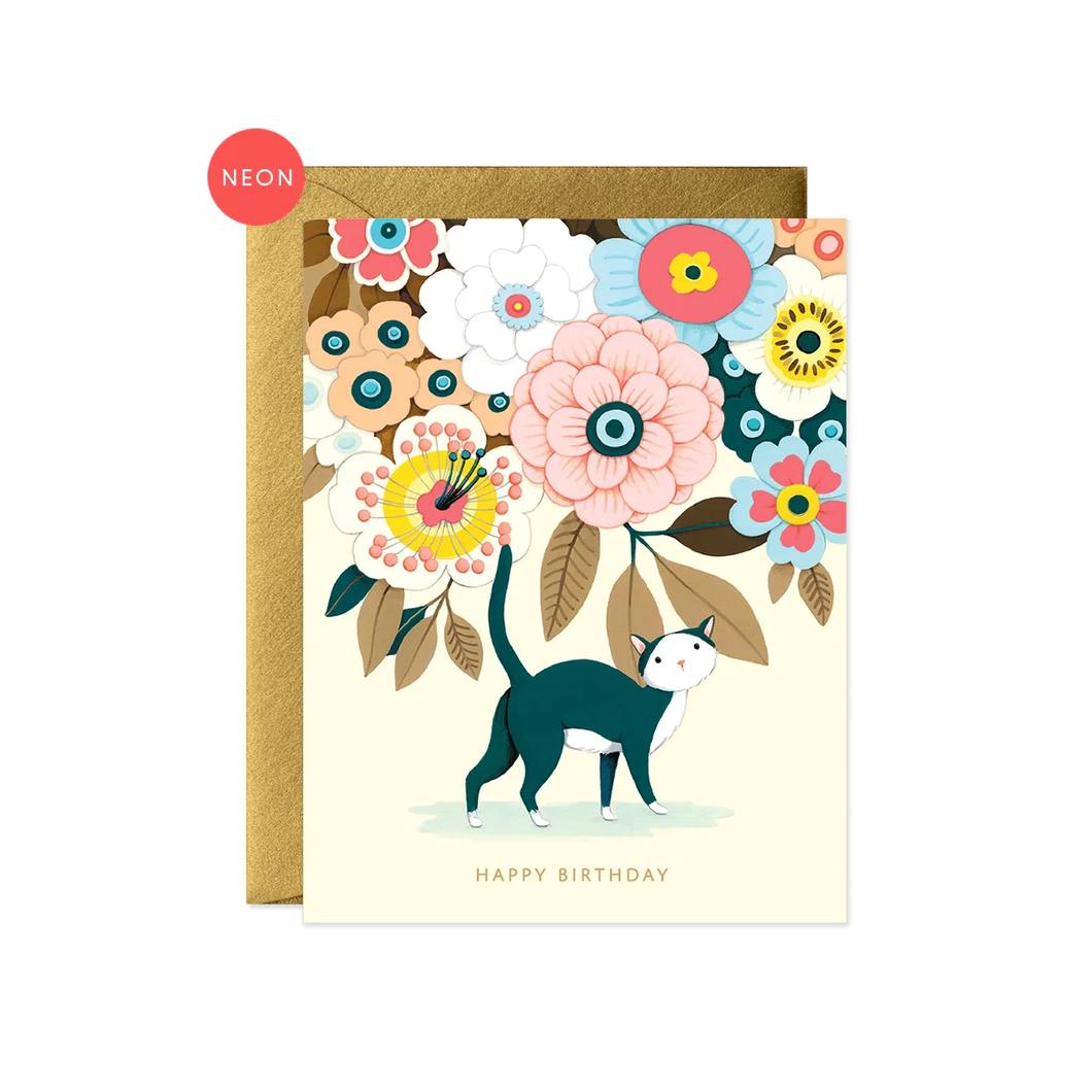 Floral Kitty Card