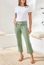 Load image into Gallery viewer, 5 Pocket Kick Flare Capri - Moss (Tribal)
