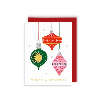 Merry Christmas Ornaments Card