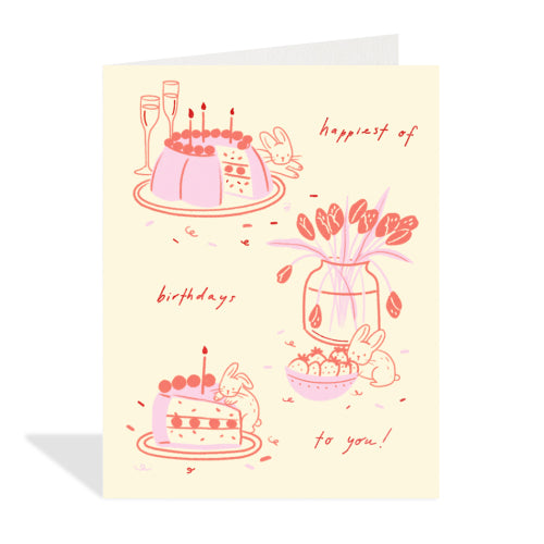 Bunny Cake Birthday Card
