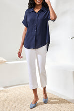 Load image into Gallery viewer, S/S Crepe Tie Shirt - Nautical (Tribal)
