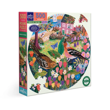 Load image into Gallery viewer, Birds by the Sea 500pc Round Puzzle
