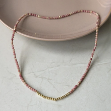 Load image into Gallery viewer, Circuit Loop Necklace/Bracelet - Rhodonite/Gold Plated (Glee)
