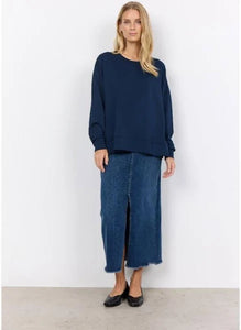 Banu Super Soft Sweatshirt - Navy (Soya Concept)