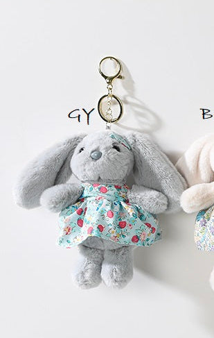Ditzy Bunny Keychain - Grey (Picabo)