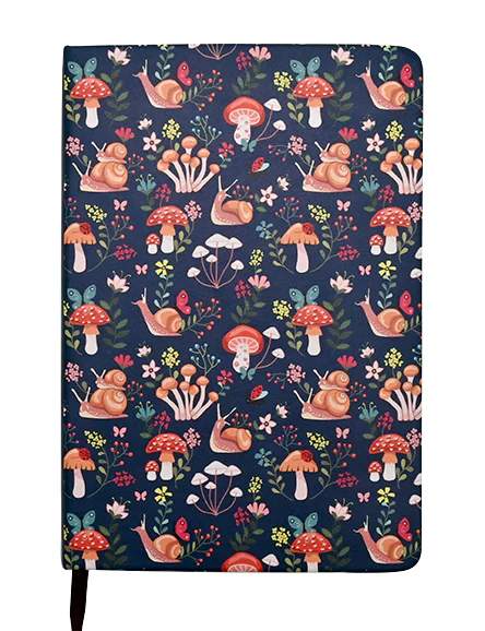Snails & Mushrooms Unlined Journal