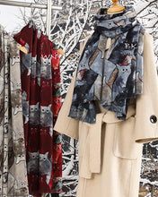 Load image into Gallery viewer, Ice Dye Cats Scarf
