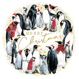 Penguin Wreath Christmas Card Pack/6
