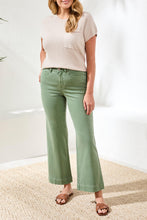 Load image into Gallery viewer, Fly Front Wide Leg Pants - Moss (Tribal)
