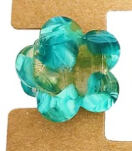 Flower Mini Hair Claw - Green