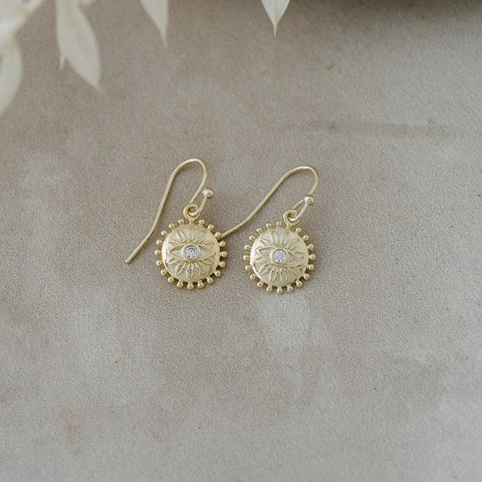 Nazar Earring - Gold Plated