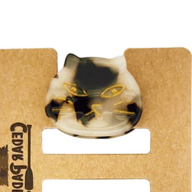 Cat Face Mini Hair Claw - Torti