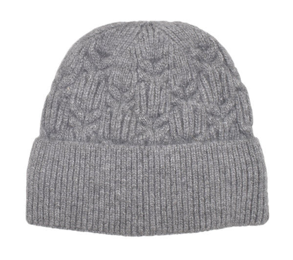 Cable Knit Toque  - Grey