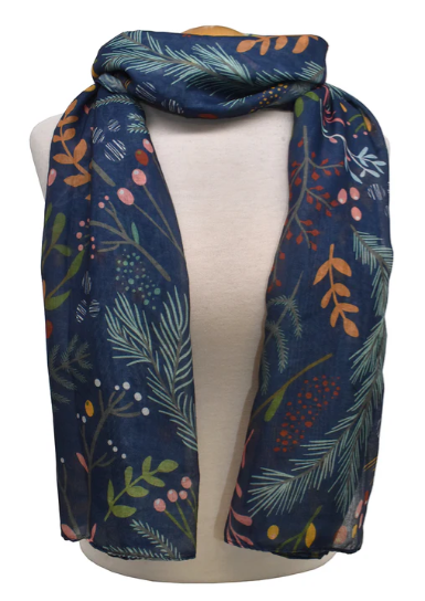 Sprig Scarf - Blue