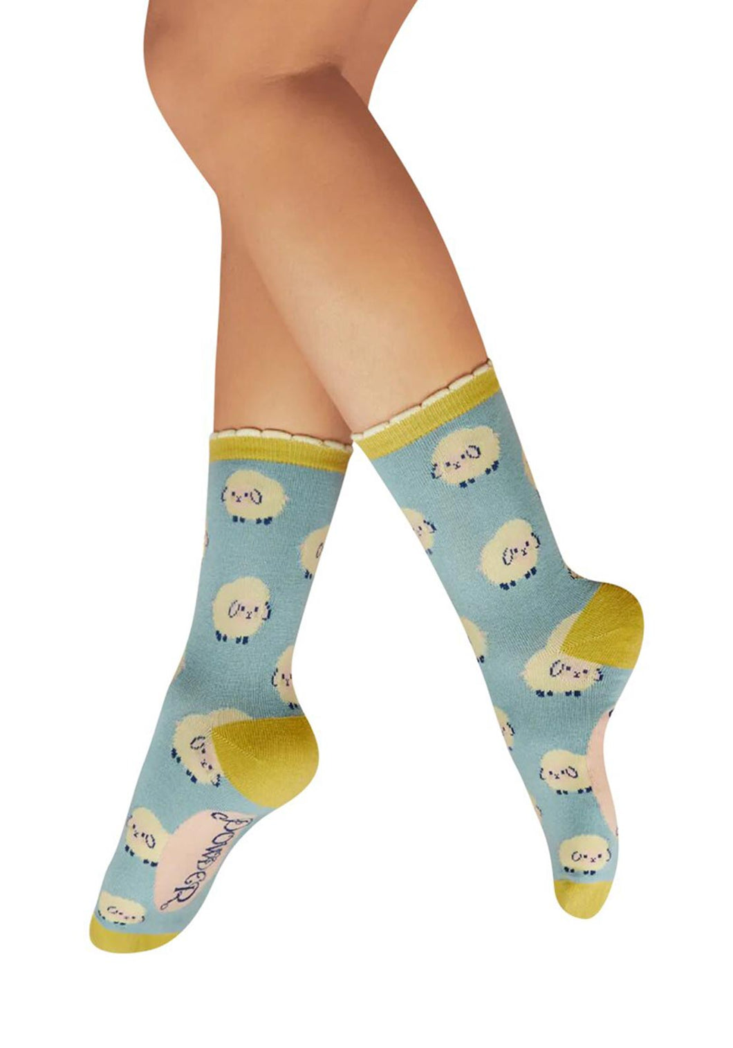 Powder Marshmallow Sheep Socks - Ice