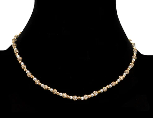 Sparkle Strand Necklace - Gold Tone