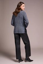 Load image into Gallery viewer, Mock Neck Tunic Sweater w/ Side Slits - Nightfall (Tribal)
