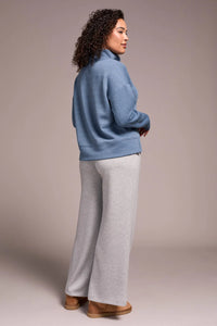 Morse Code Funnel Neck - Slate Blue (Tribal)