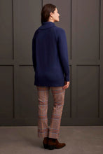 Load image into Gallery viewer, Rib Detail Cowl Sweater - Sapphire (Tribal)
