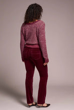 Load image into Gallery viewer, 2 Tone Button Up Cardi  - Wine (Tribal)
