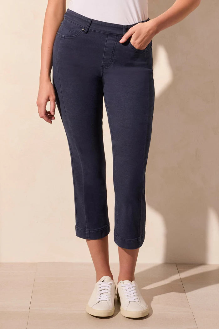 Cotton Pull on Capri - Jet Blue (Tribal)