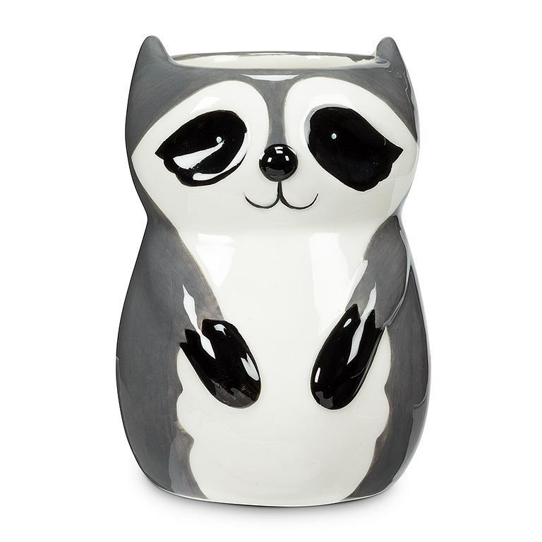 Sitting Raccoon Vase/Planter