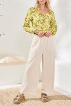 Load image into Gallery viewer, Linen Mix Pull-On Ankle Pant - Canvas (Tribal)
