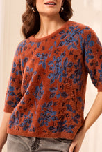 Load image into Gallery viewer, Fuzzy Flora Elbow Sweater -Maple  (Tribal)
