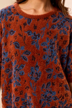 Load image into Gallery viewer, Fuzzy Flora Elbow Sweater -Maple  (Tribal)
