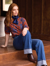 Load image into Gallery viewer, Fuzzy Flora Elbow Sweater -Maple  (Tribal)
