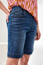 Load image into Gallery viewer, Audrey Pull-On Bermudas - Faded Blue (Tribal)
