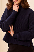 Load image into Gallery viewer, High Low  Ribbed Sweater - Nightfall (Tribal)
