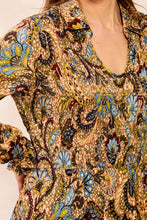 Load image into Gallery viewer, Print Blouse w/ Smocking - Aloe (Tribal)
