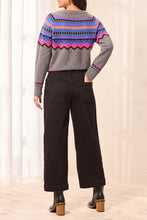 Load image into Gallery viewer, Audrey Hugging Crop Wide Leg - Black (Tribal)
