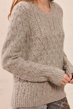 Load image into Gallery viewer, Twinkle Cable Sweater - Grey Mix (Tribal)
