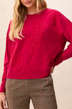 Load image into Gallery viewer, Chenille Flower Crew Top - Jazzy (Tribal)
