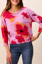 Load image into Gallery viewer, Soft Yarn 3/4 Sleeve Sweater - Pansy (Tribal)

