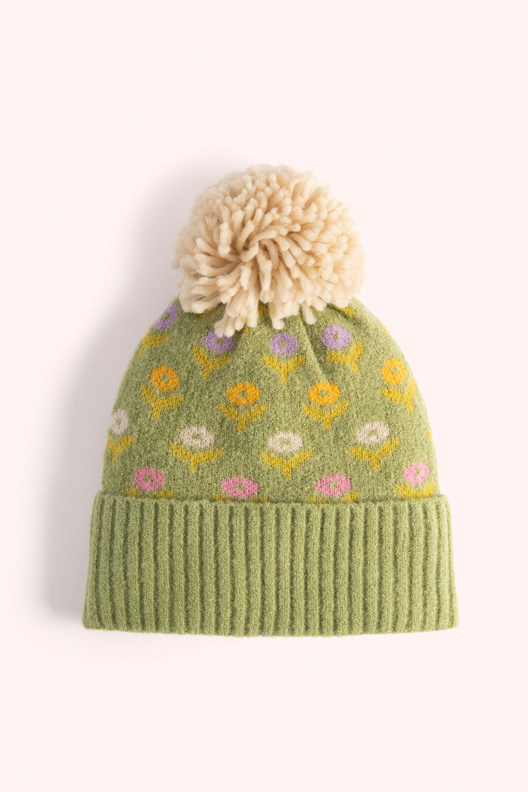 Powder Willow Ditsy Pom Pom Toque - Sage