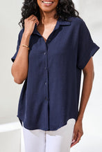 Load image into Gallery viewer, S/S Crepe Tie Shirt - Nautical (Tribal)
