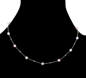 Spaced Glass Beads Necklace