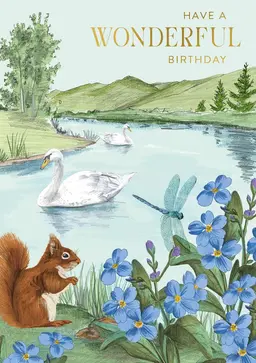 Birthday Swans Card