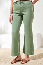 Load image into Gallery viewer, Fly Front Wide Leg Pants - Moss (Tribal)

