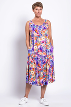 Load image into Gallery viewer, Evangelina Dress - Violet Fiesta (Blue Sky)
