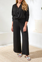 Load image into Gallery viewer, Smocked Waffle Pant - Black (Tribal)
