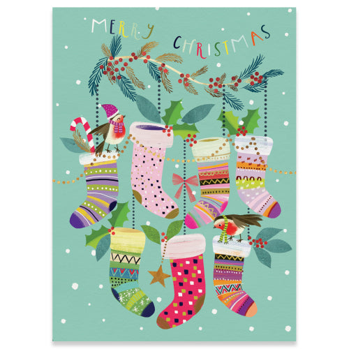 Merry Christmas Stockings Card